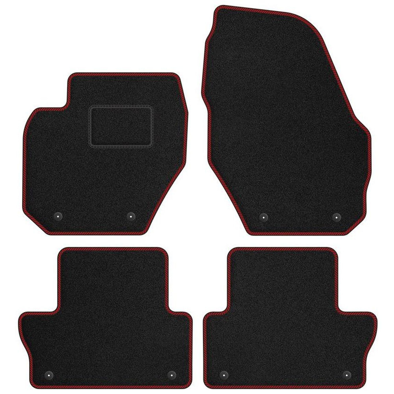 Tapis sol velours rouge premium sur mesure pour habitacle de Volvo XC60 I