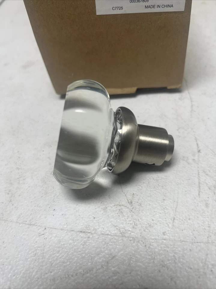 Cuello perilla puerta cristal octágono rejuvenecimiento acabado níquel pulido C7725 Foto 4 de 4