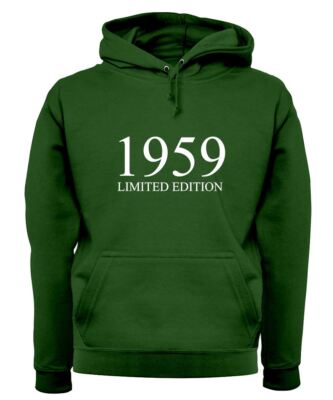 Limited Edition 1959 - Adult Hoodie / Sweater - Birthday Present 65th 65 Gift