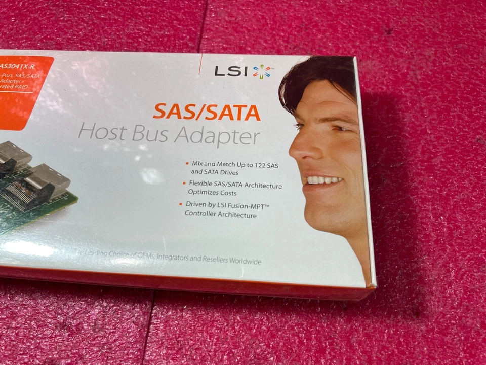 1 Pc LSI Logic SAS3041X-R PCI-x 4-Port SAS Controller - Image 3 of 4