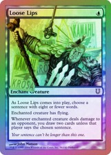 Loose Lips FOIL Unhinged NM Blue Common MAGIC THE GATHERING MTG CARD ABUGames
