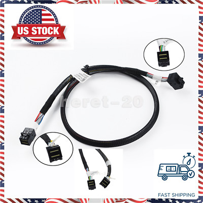 Right Angle Mini SAS HD SFF-8643 to SFF-8643 65cm for Dell SAS SATA Adapter US