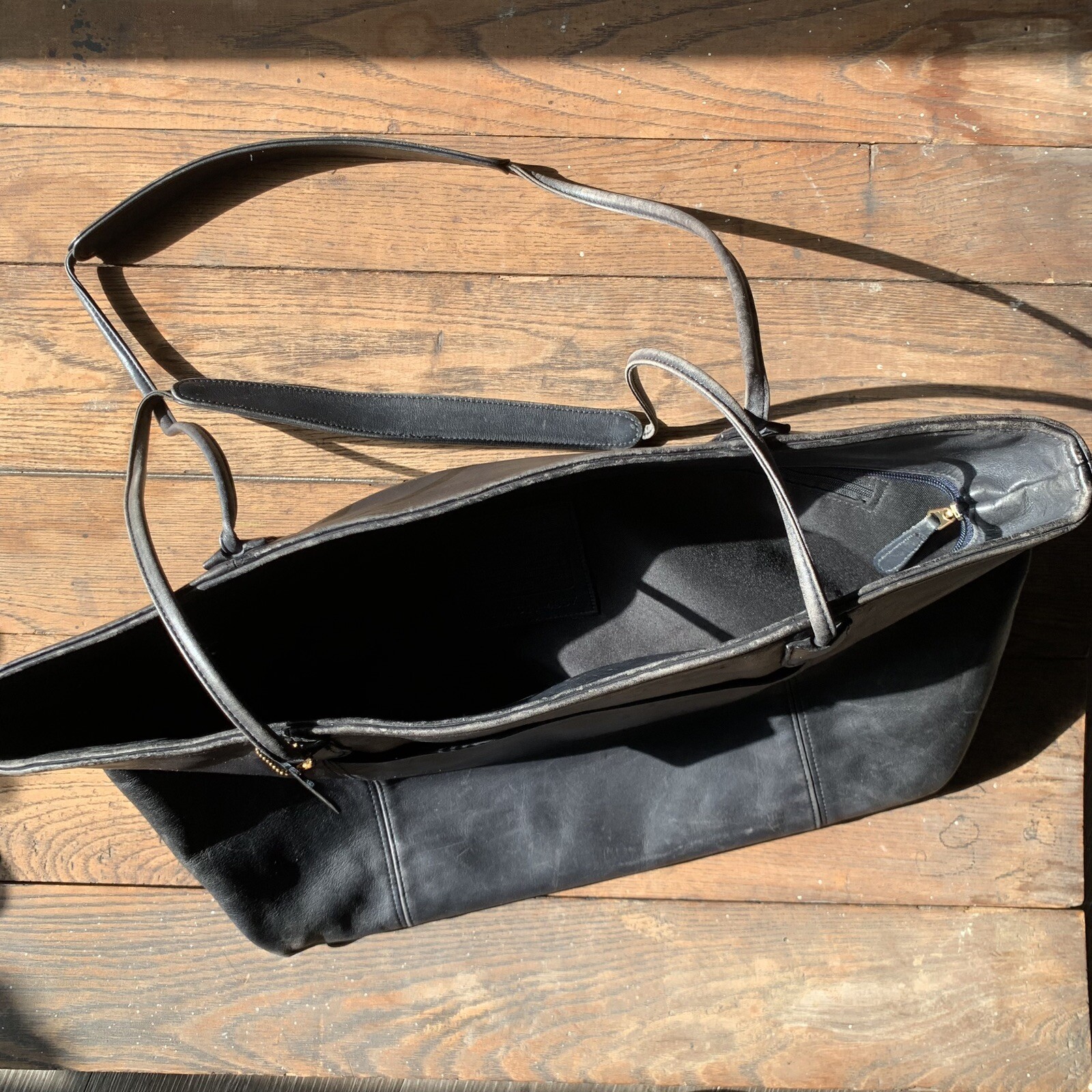 Vintage COACH leather laptop bag in black 4067 Gem