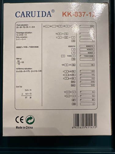 2 Calculater Lot: Model: KK-837-12, 1 New In Box, W/O Box But Brand New Also.. - Picture 3 of 9