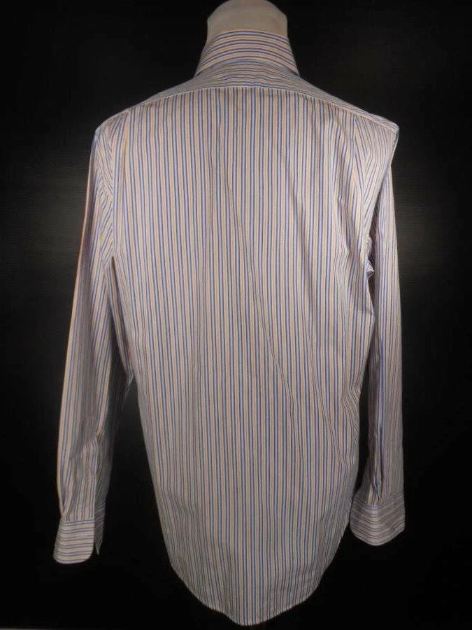 Hermosa Camisa Para Hombre 16 34/35 Ralph Lauren Polo Regent Ajuste Personalizado Rayas LS Foto 4 de 4