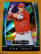 2019 Panini Titan Green Prizm Refractor Mike Trout Card #8 #03/50