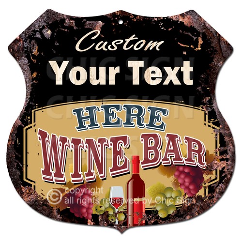 BP-0748 ANY NAME'S Personnalisé Vin Boisson Bar Panneau Métal Décoration Idée Cadeau - Photo 5/18