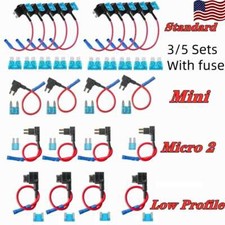 3/5 Sets Standard Micro2 Mini Low-Profile Fuse Tap Add-A-Circuit Blade Adapter