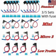 3/5 Sets Standard Micro2 Mini Low-Profile Fuse Tap Add-A-Circuit Blade Adapter