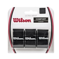 Wilson Ultra Wrap Black Comfort Overgrip Tennis Racket 3 Pack Sporting