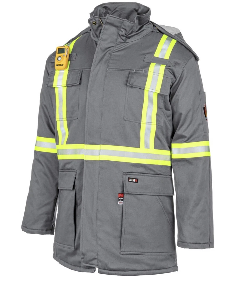 Proactive FR Flame Resistant Hi Vis Insulated Parka Jacket (LARGE) SHIPS TODAY - Image 4 of 4