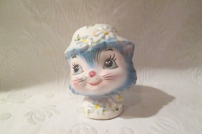 Vtg Lefton 1511 MISS PRISS Kitty Cat SINGLE Salt or Pepper Shaker w/Label A+++