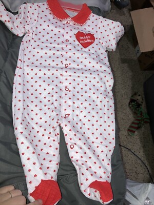 NWT Basic Editions Baby Daddy's Valentine One Piece Outfit Girl's 3-6 Months