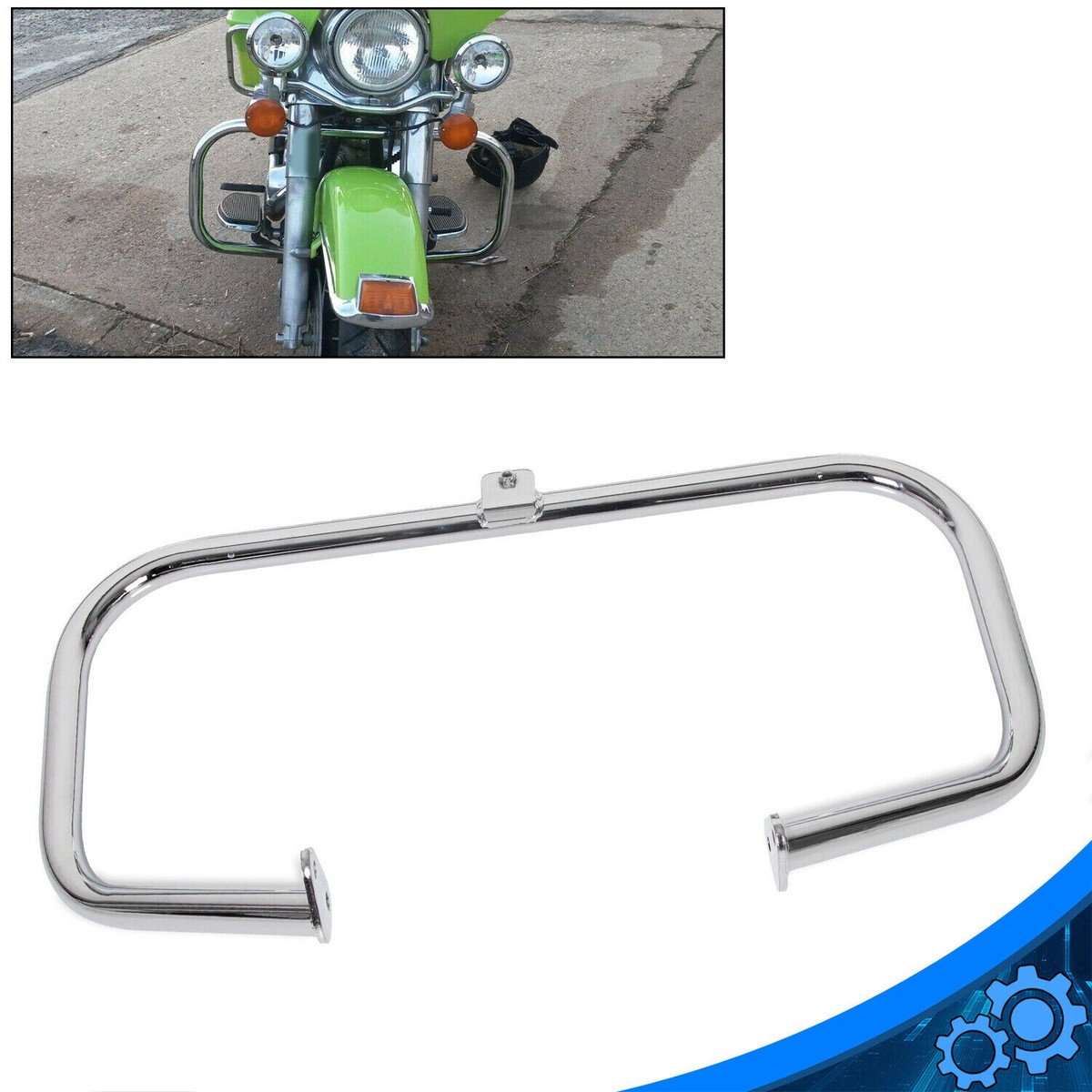 Gamyipp 1.5 Crash Bar Engine Guard Highway Freeway Bar for Harley