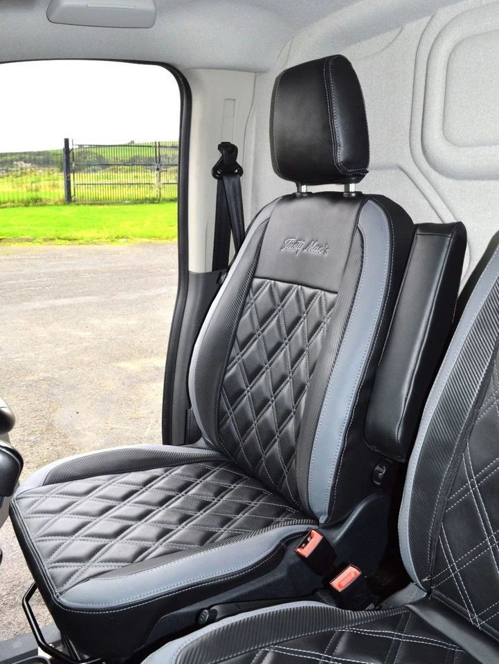Ford Transit Custom Tailored Seat Covers - Black, Grey & Carbon 2013 up to 2024 - Изображение 2 из 4