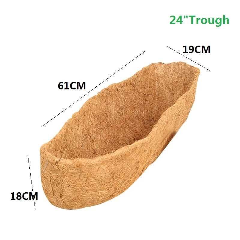 1-5Pcs Trough Coco Liner Planting Flower Wall Hanging Basket Planter Window Box - Image 4 of 4