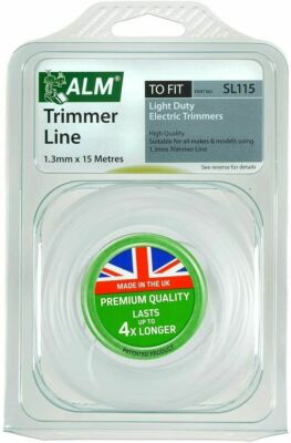 Carrete De Hilo De Recortadora ALM SL115 – 1,3 Mm X 15 Metros – Blanco – Compatible Con Flymo, Bosch Y Más