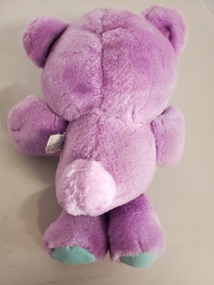 Peluche Vintage Playskool 'Nosy Bear' / 'Nosynours Tournicoti', Ours Violet, 1987 - Occasion Fonctionnelle