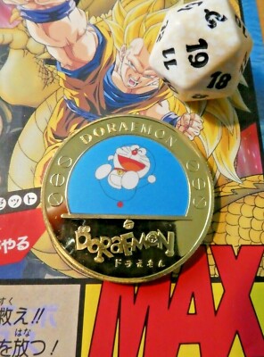 DORAEMON GOLD METAL COIN CARD M100 KARTE MEDAL PIECE #3 DORAEMON NEU NEW MINT