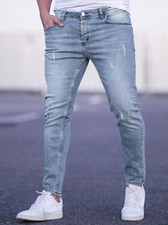Vaqueros Pantalones Para Hombres de Vestir Elegante Largos Pantalón Desgastado