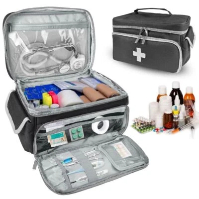 NEW Empty First-Aid Kit Bag Medical Box Family Emergency Medicine Storage Bag UK