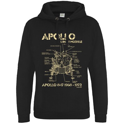 Apollo Mondmodul Blaupause Hoodie Geburtstagsgeschenk