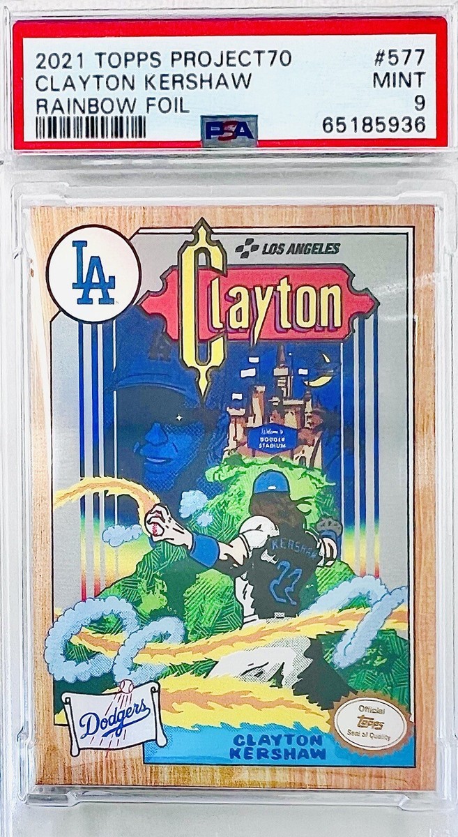2021 Topps Project 70 Clayton Kershaw By Ermsy Rainbow Foil #/70
