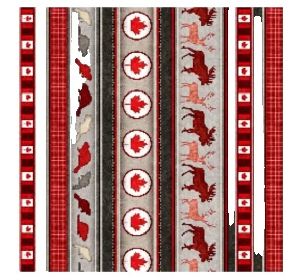 Ткани для рукоделия в полоску с животными и насекомыми