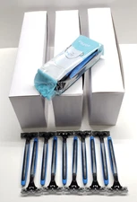 x300 Premium Disposable Twin Blade Razors - Lube Strip - Pivot Head - Single Use
