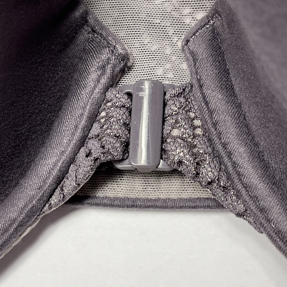 Victoria's Secret Bra Women 34DD Gray Underwire Front Closure Racerback Demi - Image 3 of 4