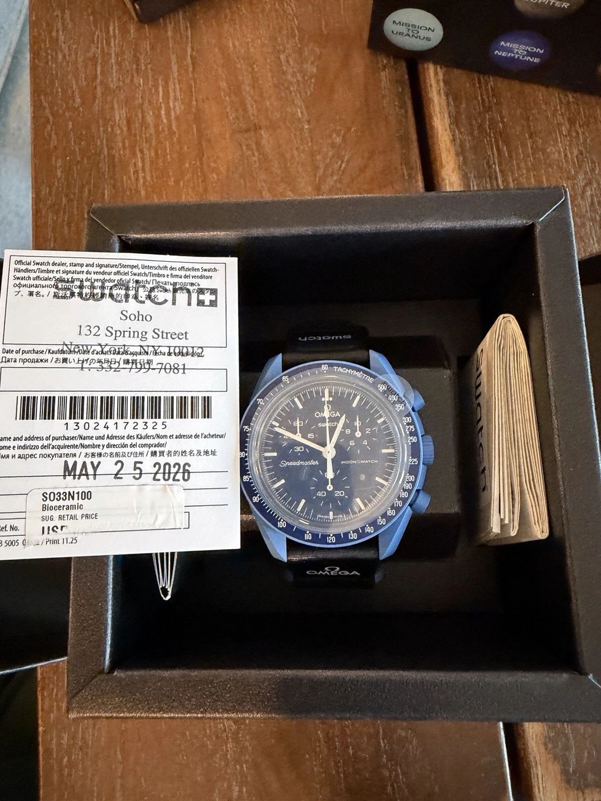 Omega — Omega X Swatch Moonswatch Mission To Neptune Watch New With Papers And Receipt