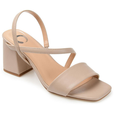 Journee Collection Womens Lirryc Faux Leather Block Heels Shoes BHFO 9435