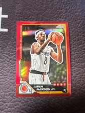 JAREN JACKSON JR. #5/5 SSP! 2025 Topps Chrome McDonalds AA Red  JAZZ SSP