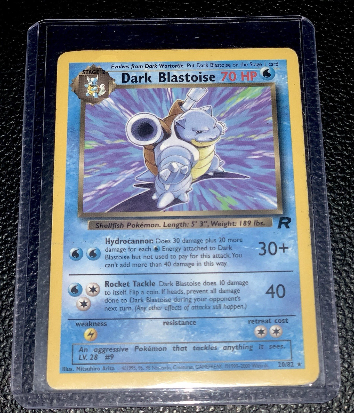 Dark Blastoise ⭐️Rare UNLIMITED⭐️ Non-Holo Pokemon Card 20/82 NEAR MINT 🔥