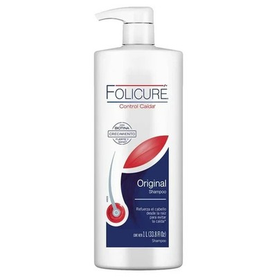 FOLICURE Original SHAMPOO FOR FULLER THICKER HAIR  Reduce Caida 1 litro
