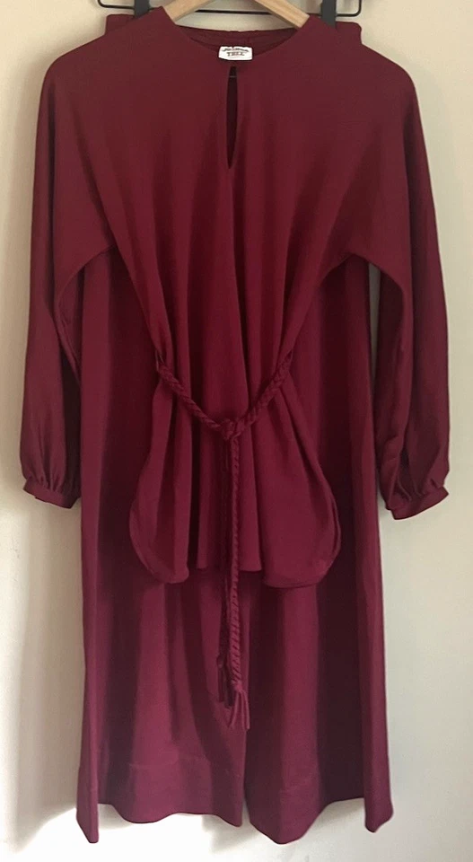 Conjunto Pantalón Hippie Mod Vintage Años 60 70 Pequeño 4 6 Túnica Roja Pierna Ancha Árbol Joshua Foto 2 de 4