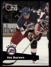 1991-92 Pro Set #566 Stu Barnes Winnipeg Jets