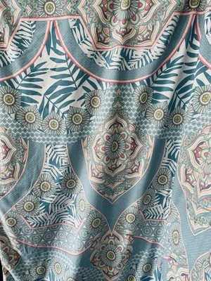 Batik Stil Bettbezug & 2 Rosa Kissenbezüge Doppelbett Set Wende Bettwäsche