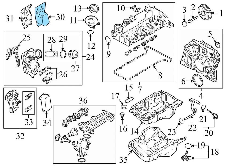 BMW 328D 2014-2018 2,0 L - Enfriador de aceite del motor 8507626 Foto 4 de 4