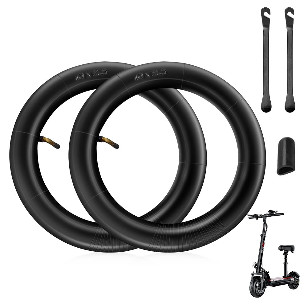 Chambre à air 10 pouces pour trottinette électrique - Lot de 2 de 10x2.50 renforcé pour le quotidien