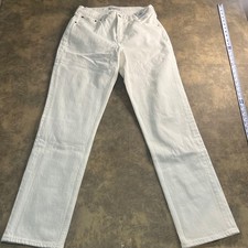 Abercrombie  Fitch 90s Straight Jeans Womens 28 Long White Curve Love Mid Rise