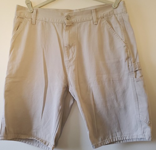 Men's Carhartt Wip Ruck Single Knee Shorts Casual Trousers Beige Size 32