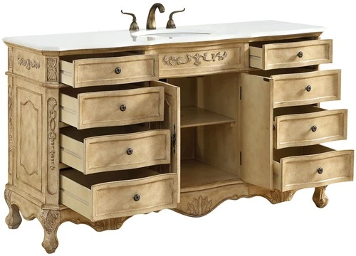 Elegant Lighting VF10160-VW Danville 60" - Light Antique Beige - Picture 6 of 12