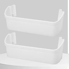 240323001  2pcs bottom Door Shelf Rack Fit with Frigidaire Refrigerator White