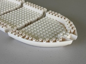 LEGO White Boat Ship Hull  Friends Dolphin Cruiser 41015 HULL Replacement Parts