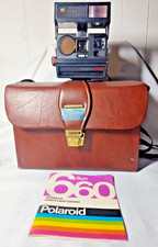 Polaroid Autofocus 660 Land Camera w/Case Untested