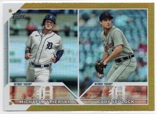 2023 Topps Rookie Combos Cody Gold Foil Sedlock Michael Papierski Card RC #US262
