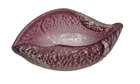 Vintage Murano Glass Bowl, Cigar Ashtray Cranberry & Silver Leaf Aventurine 7.5