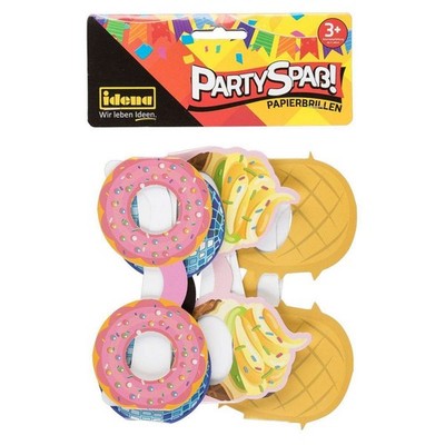 Idena Papierbrillen Partyspaß ab 3 Jahren 4 Stück - 40444