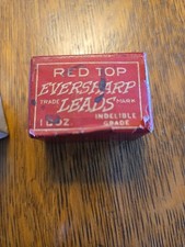 Vtg Red Top Eversharp Leads, 1 Dozen Indelible Grade In Red Box